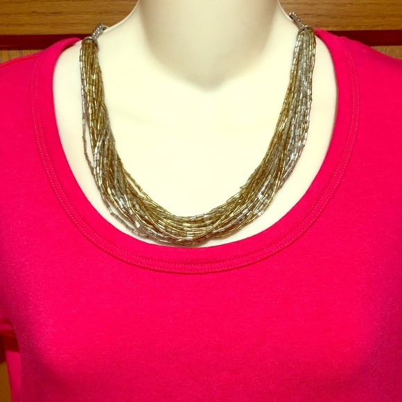 Jessica Simpson Silver and Gold Necklace - Picture 1 of 2